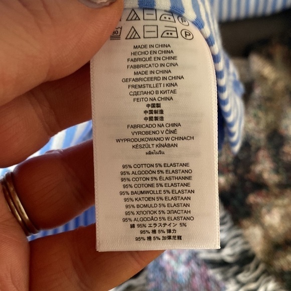 NWOT | Michael Kors | Cold Shoulder | Blue & White Stripe | Long Sleeve Top | S… - Picture 12 of 14